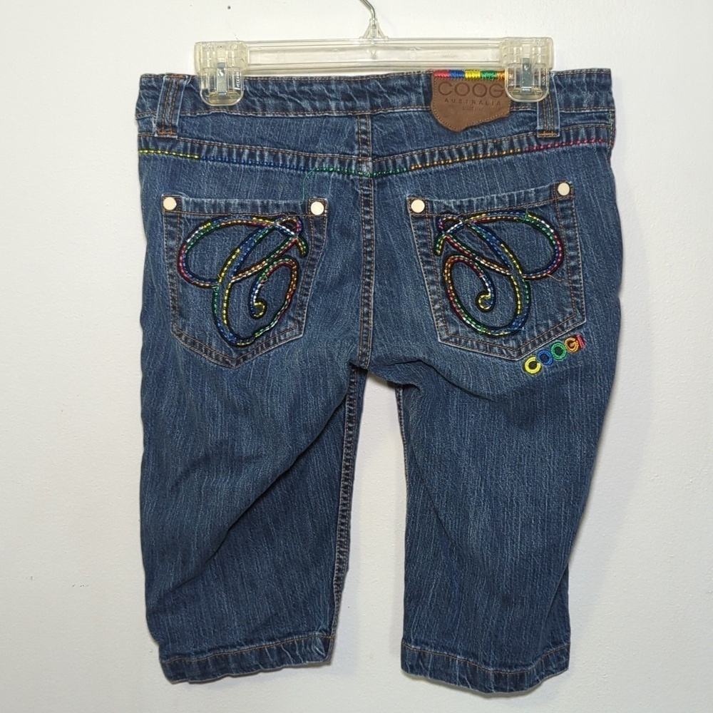 Coogi Colorful Embroidered Slim-Fit Bermuda Shorts Junior Women's Size 13/14